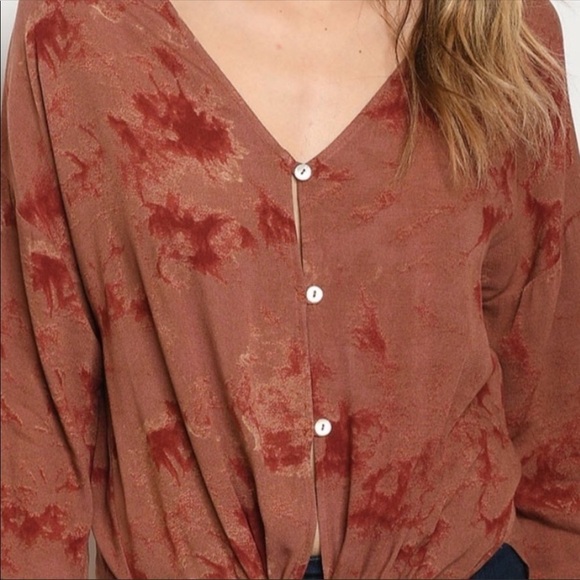 *Rust colored front tie top - Picture 3 of 4